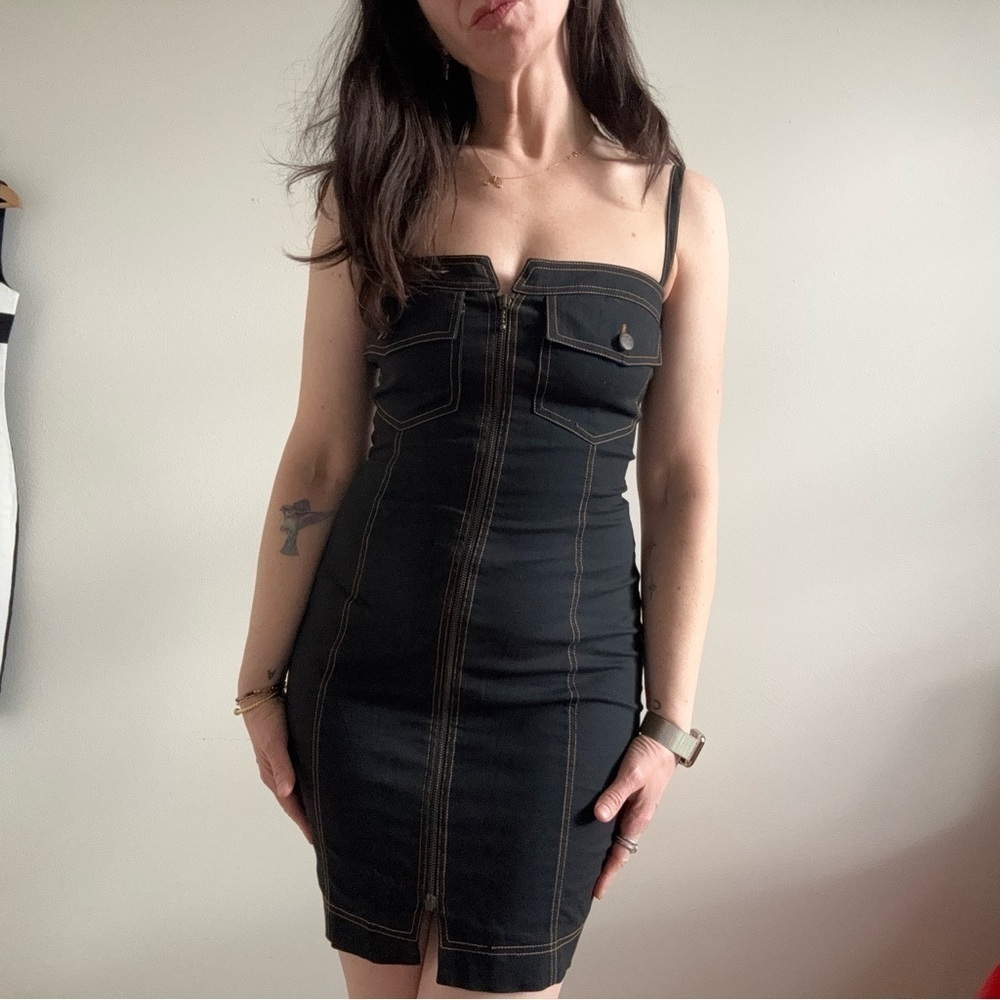 Vintage Future Ozbek Black Mini Dress 6